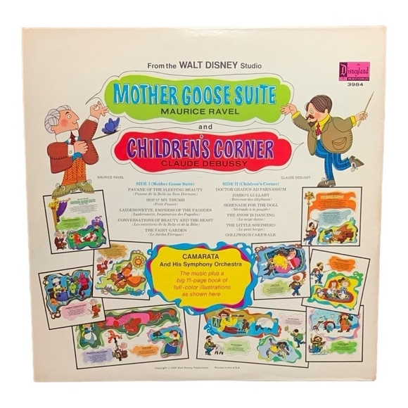 LP Tutti Camarata  - Mother Goose Suite and Children's Corner Vinyl Record - Picture 2 of 2
